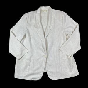 Distinctly Different Off White Suit Blazer | Size XL